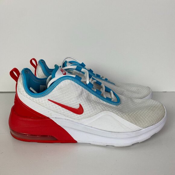 Nike Air Max Motion 2 Women's 10 White Blue Fury Running Shoes Sneakers - Picture 1 of 13